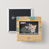 RUN!! VIERKANTE BUTTON 5,1 CM (Voorkant /achterkant)