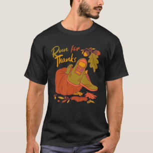 Run voor Bedankt Nurse Thanksgiving Autumn Leaves  T-shirt