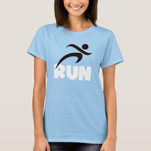 RUN White Fitness Hardlopen T-shirt (Voorkant)