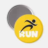 RUN White Magneet (Voorkant / Achterkant)