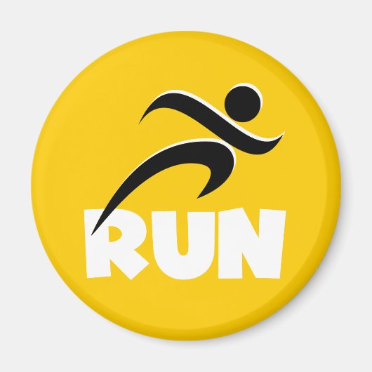 RUN White Magneet (Voorkant)