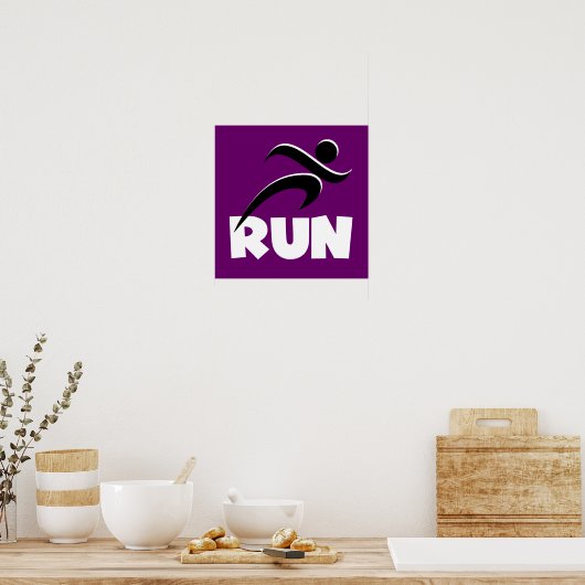 RUN White Poster (Keuken)