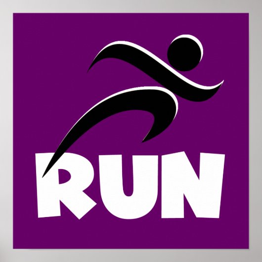 RUN White Poster (Voorkant)