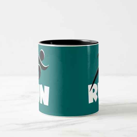 RUN White Tweekleurige Koffiemok (Center)