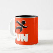 RUN White Tweekleurige Koffiemok (Voorkant links)