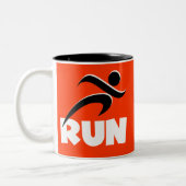 RUN White Tweekleurige Koffiemok (Links)