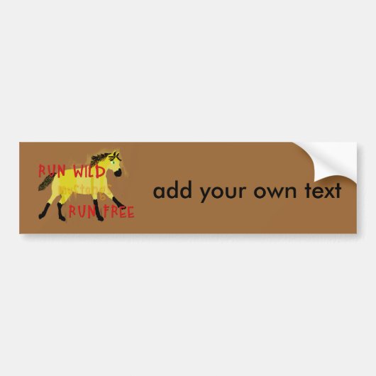 RUN WILD MUSTANGS- Collectie voor whisky Bumpersticker (Voorkant)
