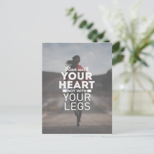 Run With Your Heart Briefkaart (Staand voorkant)