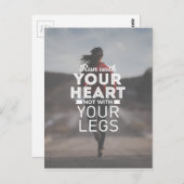 Run With Your Heart Briefkaart (Voorkant / Achterkant)
