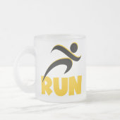 RUN Yellow Matglas Koffiemok (Links)