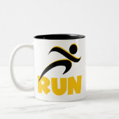 RUN Yellow Tweekleurige Koffiemok (Links)