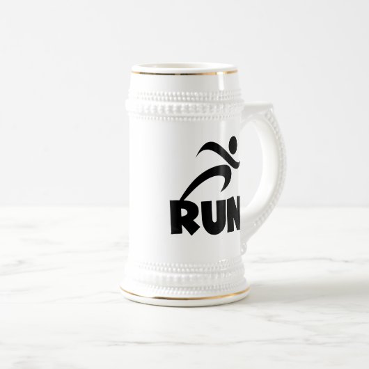 RUN zwart Bierpul (Voorkant rechts)