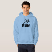 RUN zwart Hoodie (Voorkant volledig)