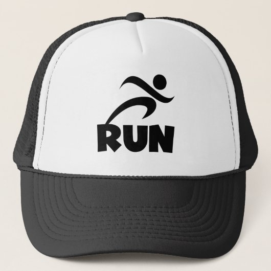 RUN zwart Trucker Pet (Voorkant)