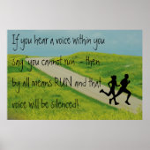 RUN - Zwijg de Stem Inspirerend CC POSTER (Voorkant)