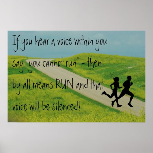RUN - Zwijg de Stem Inspirerend CC POSTER (Voorkant)