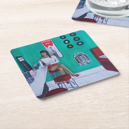 Runaround Sue Painting by Alfred Fox Kartonnen Onderzetters (Schuin)