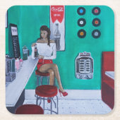 Runaround Sue Painting by Alfred Fox Kartonnen Onderzetters (Voorkant)