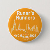 Runar's Runners Knop - 2026 Ronde Button 5,7 Cm (Voorkant)