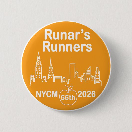 Runar's Runners Knop - 2026 Ronde Button 5,7 Cm (Voorkant)