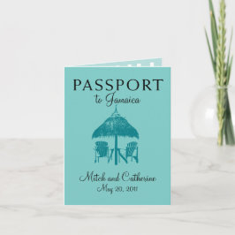 Runaway Bay Jamaica Passport Huwelijksuitnodiging