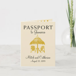Runaway Bay Jamaica Passport Huwelijksuitnodiging