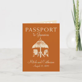Runaway Bay Jamaica Passport Huwelijksuitnodiging