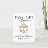 Runaway Bay Jamaica Tan Passport Bruiloft (Voorkant)