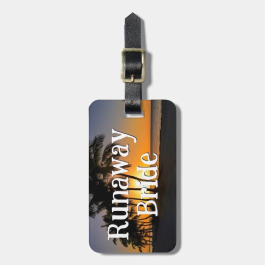 Runaway Bride Funny Getaway Bagagelabel (Voorkant verticaal)