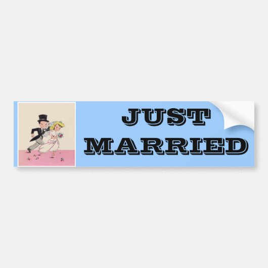Runaway Bride & Groom Bumpersticker (Voorkant)