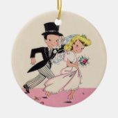 Runaway Bride & Groom Keramisch Ornament (Voorkant)
