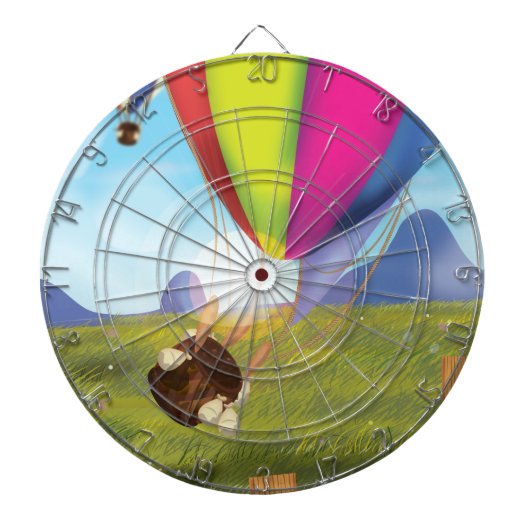 Runaway Cartoon Ballon Dartbord (Voorkant)