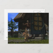 Runaway Gingerbrood Man Briefkaart (Voorkant / Achterkant)