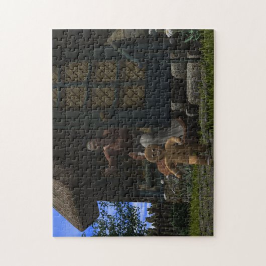 Runaway Gingerbrood Man Legpuzzel (Verticaal)