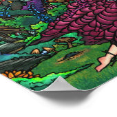 "Runaway Princess" Fairy Dragon Fantasy Forest Art Poster (Hoek)
