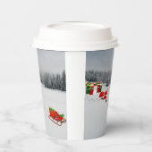Runaway Sleigh Paper Cups Papieren Bekers (Links)