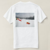 Runaway Sleigh Unisex T-shirt (Design achterkant)