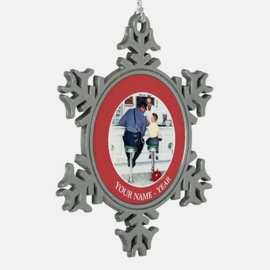 Runaway Tin Sneeuwvlok Ornament (Links)