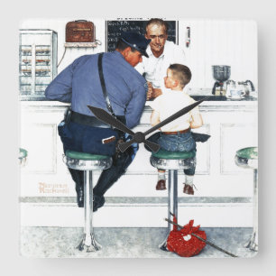 Runaway Vierkante Klok