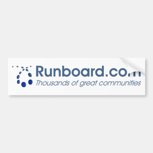 Runboard.com-Bumpersticker Bumpersticker (Voorkant)
