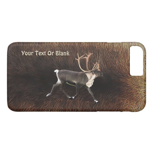 Rund Kariboe (Rendier) Case-Mate iPhone Case (Achterkant (Horizontaal))