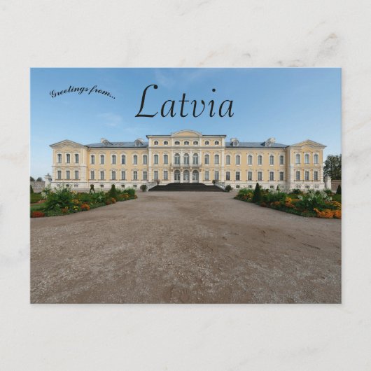  Rundale Palace in Latvia Briefkaart (Voorkant)