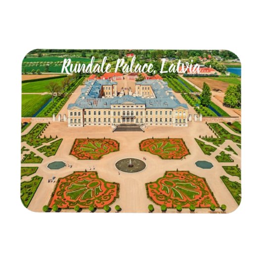 Rundāle Palace Letland gestileerd Magneet (Horizontaal)