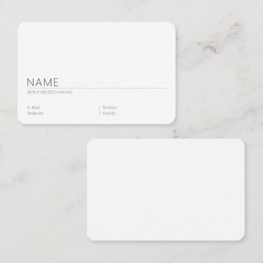 Runde Visitenkarte Selbst Gestalten - Vorlage Visitekaartje (Voorkant / Achterkant)