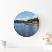 Runde Wanduhr Edersee in Nordhessen Grote Klok (Huis)