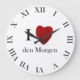 Runde Wanduhr Ich liebe den Morgen Grote Klok