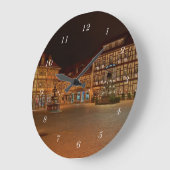 Runde Wanduhr Marktplatz Werniagen de bei Nacht Grote Klok (Hoek)