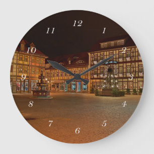 Runde Wanduhr Marktplatz Werniagen de bei Nacht Grote Klok