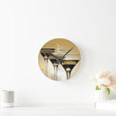 Runde Wanduhr mit Gläser Motiv Ronde Klok (Huis)