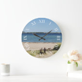 Runde Wanduhr römische Ziffern Strand und Meer Grote Klok (Huis)